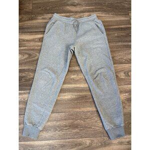 PUMA MEN'S MODERN BASICS FLEECE JOGGERS GRAY SIZE M ELASTIC WAIST RIBBED CUFFS